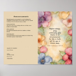 Bewerken, downloaden Church Bulletin Poster