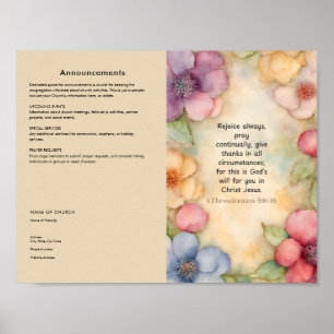 Bewerken, downloaden Church Bulletin Poster