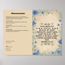 Bewerken, downloaden Church Bulletin Poster