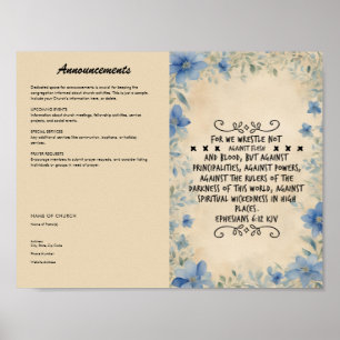 Bewerken, downloaden Church Bulletin Poster