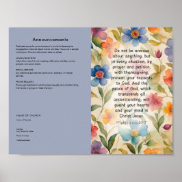 Bewerken, downloaden Church Bulletin Poster