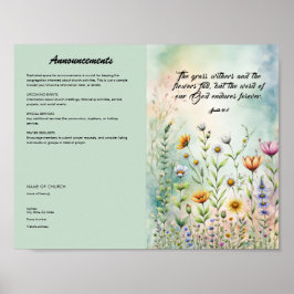 Bewerken, downloaden Church Bulletin Poster