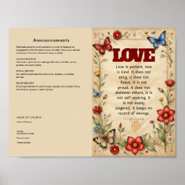 Bewerken, downloaden Church Bulletin Poster