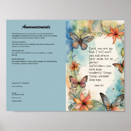 Bewerken, downloaden Church Bulletin Poster