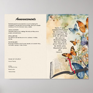 Bewerken, downloaden Church Bulletin Poster