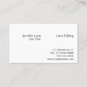 Bewerken: Editor Visitekaartje (Achterkant)