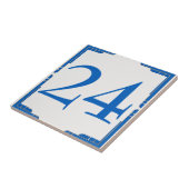 Bewerken Huisnummer wijzigen, blauw Tegeltje (Zijkant)