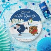 Bewerken, Kerstmis/Navidad, Olentzero schaatsen, Papieren Bordje (Feest)