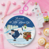 Bewerken, Kerstmis/Navidad, Olentzero schaatsen, Papieren Bordje (Feest)