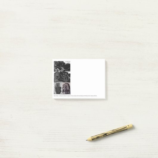 Bewerkingsproef 4 Houtsnede Prints Post-It Notitie Post-it® Notes (Op bureau)