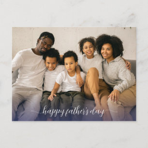 Bewerkt cadeauset met familiefoto voor Vaderdag Feestdagenkaart
