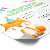 Bewerkt certificaat voor het adopteren van een hui poster (Hoek)