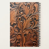 bewerkt leder planner (Achterkant)