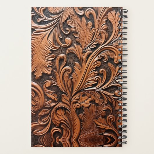  bewerkt leder planner (Achterkant)