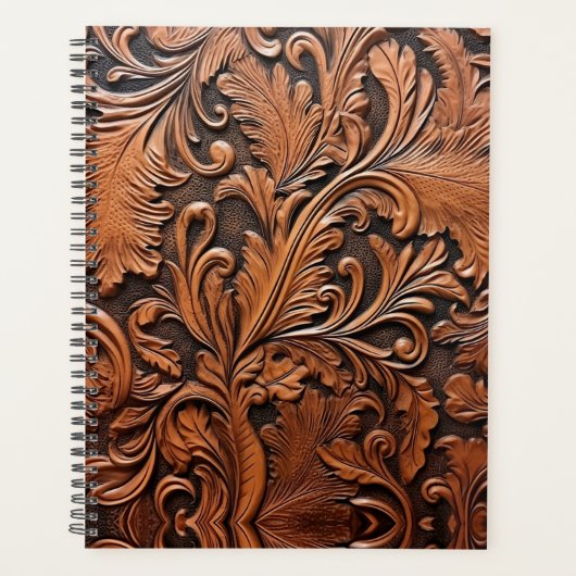 bewerkt leder planner (Voorkant)