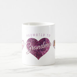 Bewerkt tot oma nep glans roze foto koffiemok