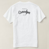 Bewerkt tot Opa Opgericht Jaar Wit T-shirt (Design achterkant)