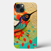 Bewerkte Kolibrie Case-Mate iPhone Case (Achterkant)
