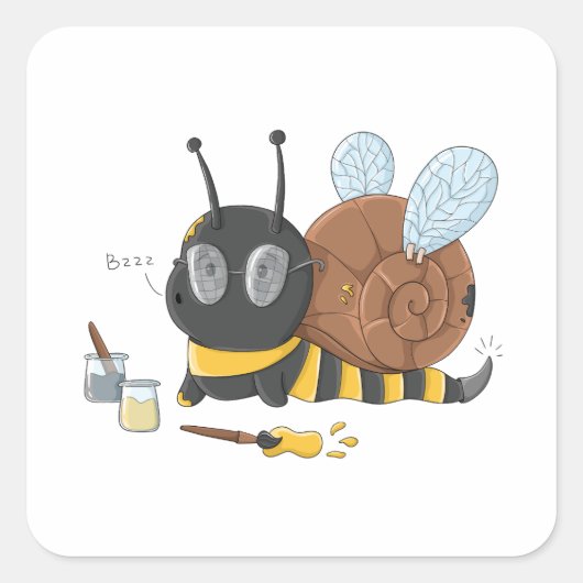 Bewerkte Slak Sticker (Voorkant)