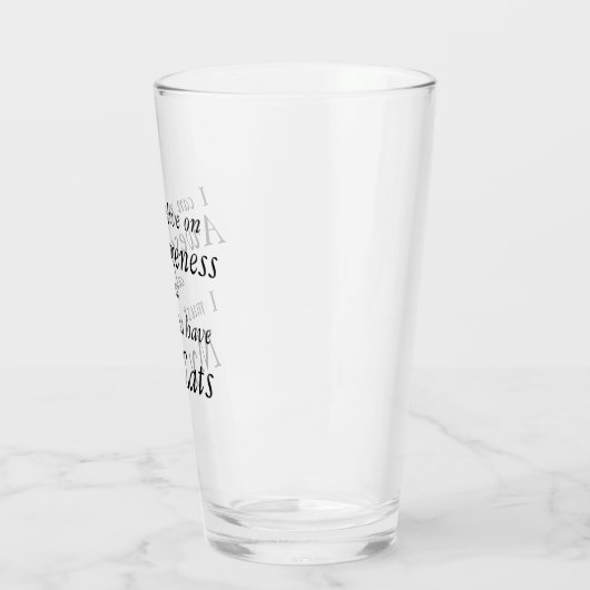Bewestheid en mijn katten grappig glas (Links)