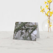 Bewick's Wren en mos Blank Note Kaart (Gele Bloem)