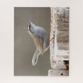 Bewick's Wren Songbird op Treestump Legpuzzel (Verticaal)