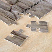 Bewick's Wren Songbird op Treestump Legpuzzel (Zijkant)