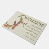 Bewicks Wren Vogel en Bijbel Verse Deurmat (Schuin)