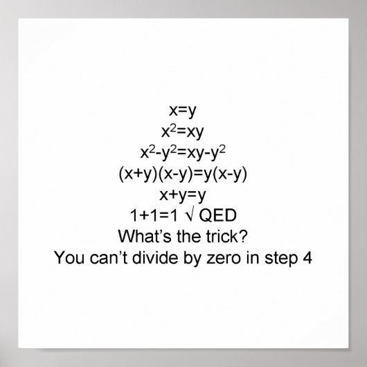 Bewijs 1+1=1 poster (Voorkant)