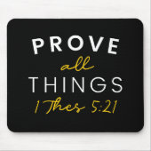 Bewijs Alle Bijbelcitaten Gele Typografie Muismat (Voorkant)