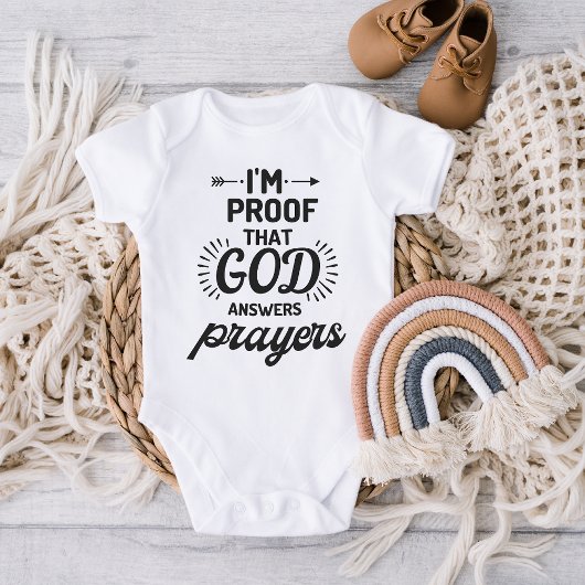 Bewijs dat God gebeden gepersonaliseerde cadeaus b Romper