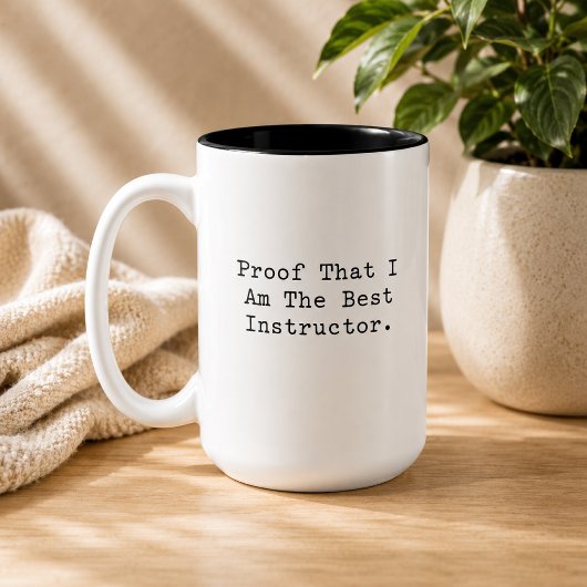Bewijs dat ik de beste instructeur ben Math Guru Tweekleurige Koffiemok