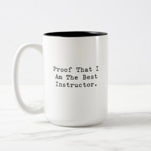 Bewijs dat ik de beste instructeur ben Math Guru Tweekleurige Koffiemok