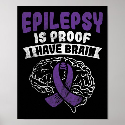 Bewijs dat ik hersenepilepsie bewustzijn heb poster (Voorkant)