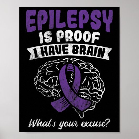 Bewijs dat ik uw excuses voor epilepsie heb poster (Voorkant)