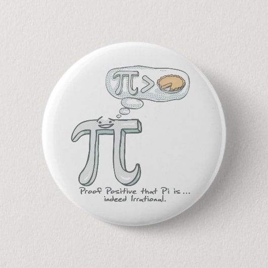 Bewijs dat Pi irrationeel is Ronde Button 5,7 Cm (Voorkant)