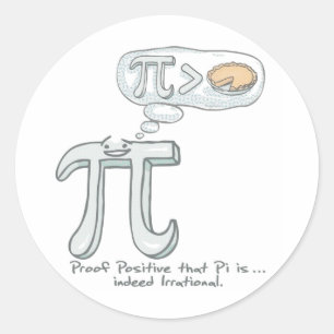 Bewijs dat Pi irrationeel is Ronde Sticker