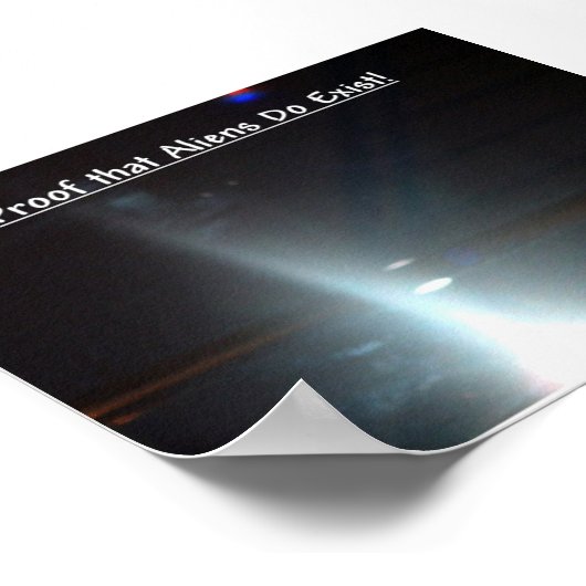 Bewijs dat vreemdelingen bestaan poster (Hoek)