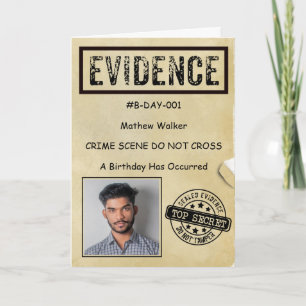 Bewijs echte misdaad moord mysterie detective kaar kaart