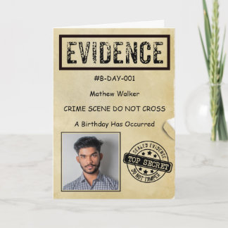 Bewijs echte misdaad moord mysterie detective kaar kaart