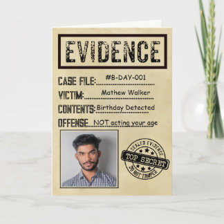 Bewijs echte misdaad moord mysterie detective kaar kaart