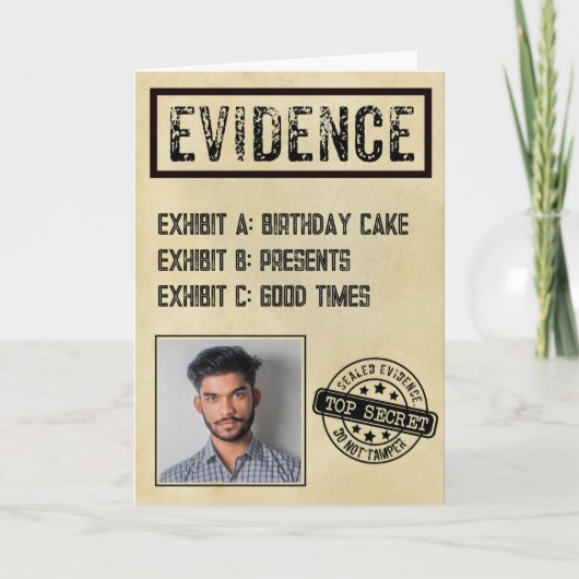 Bewijs echte misdaad moord mysterie detective kaart (Voorkant)