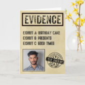 Bewijs echte misdaad moord mysterie detective kaart (Gele Bloem)