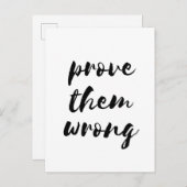 Bewijs hen verkeerd motivatie briefkaart (Voorkant / Achterkant)