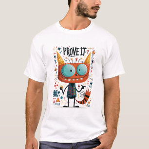 Bewijs het Grappig Buitenaards Kat Karakter Cadeau T-shirt
