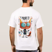 Bewijs het Grappig Buitenaards Kat Karakter Cadeau T-shirt (Achterkant)