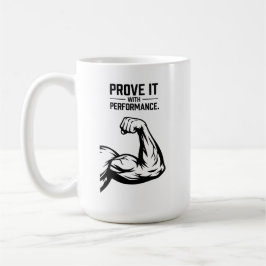 Bewijs het Minimalistische typografie T-shirt - Ve Koffiemok