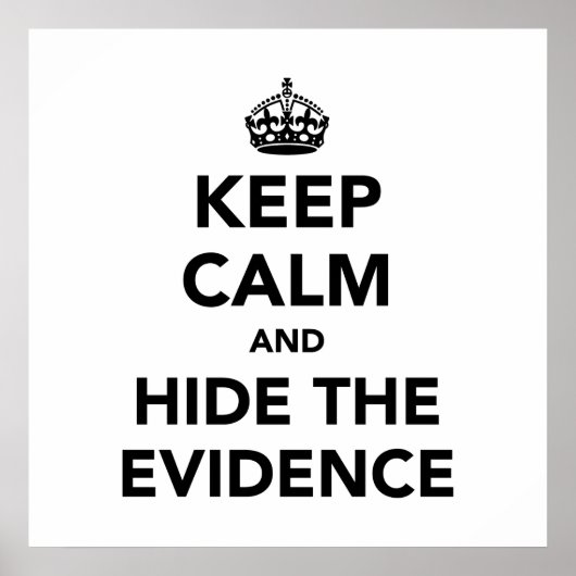 Bewijs kalmeren en verbergen poster (Voorkant)