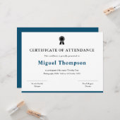 Bewijs van aanwezigheid formele deelnemerskaart kaart (Voorkant / Achterkant in situ)