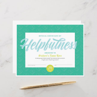 Bewijs van behulpzaamheid